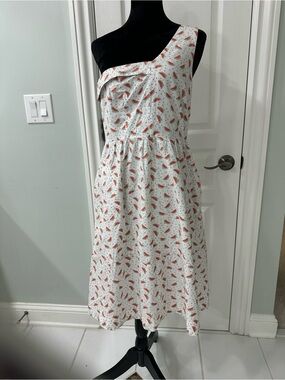 HD in Paris White Sundress with Red and Green Watermelon Print